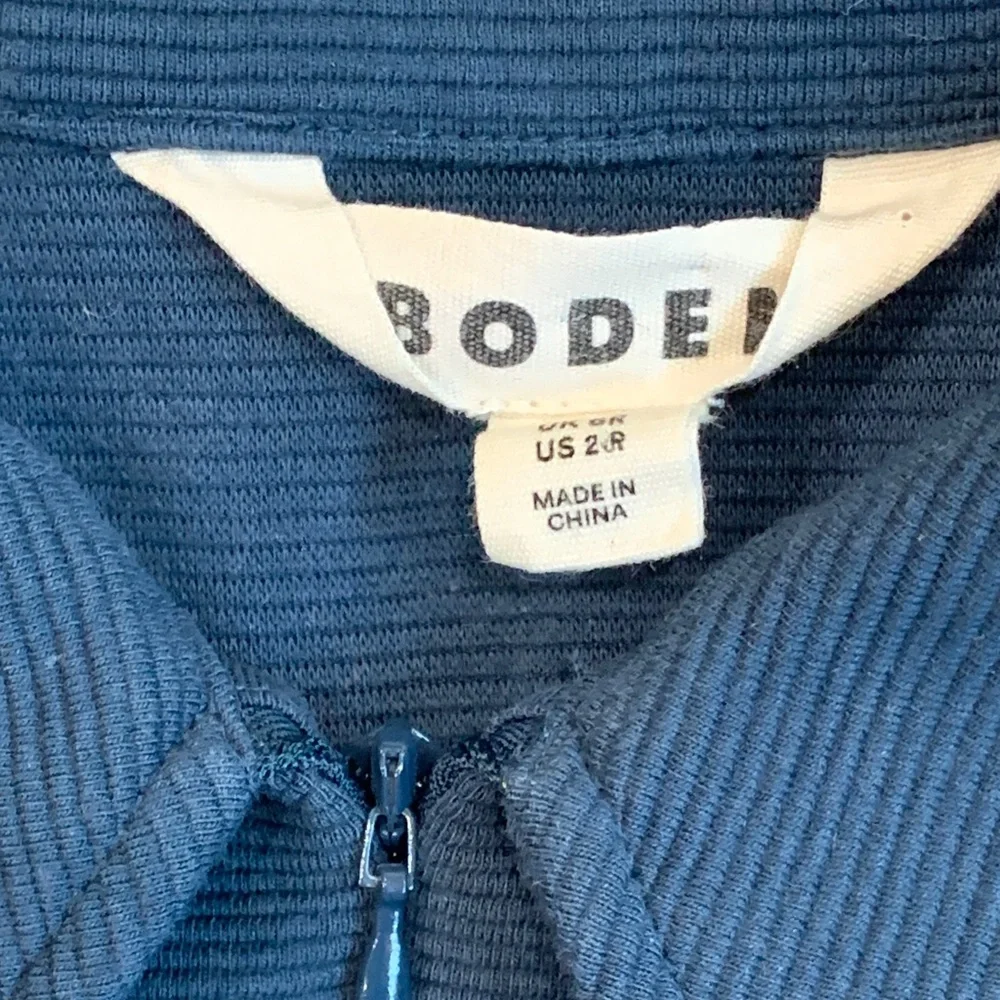 Boden Women's Blue Cam Zip-Up Ottoman Dress Size 2R - Picture 3 of 11